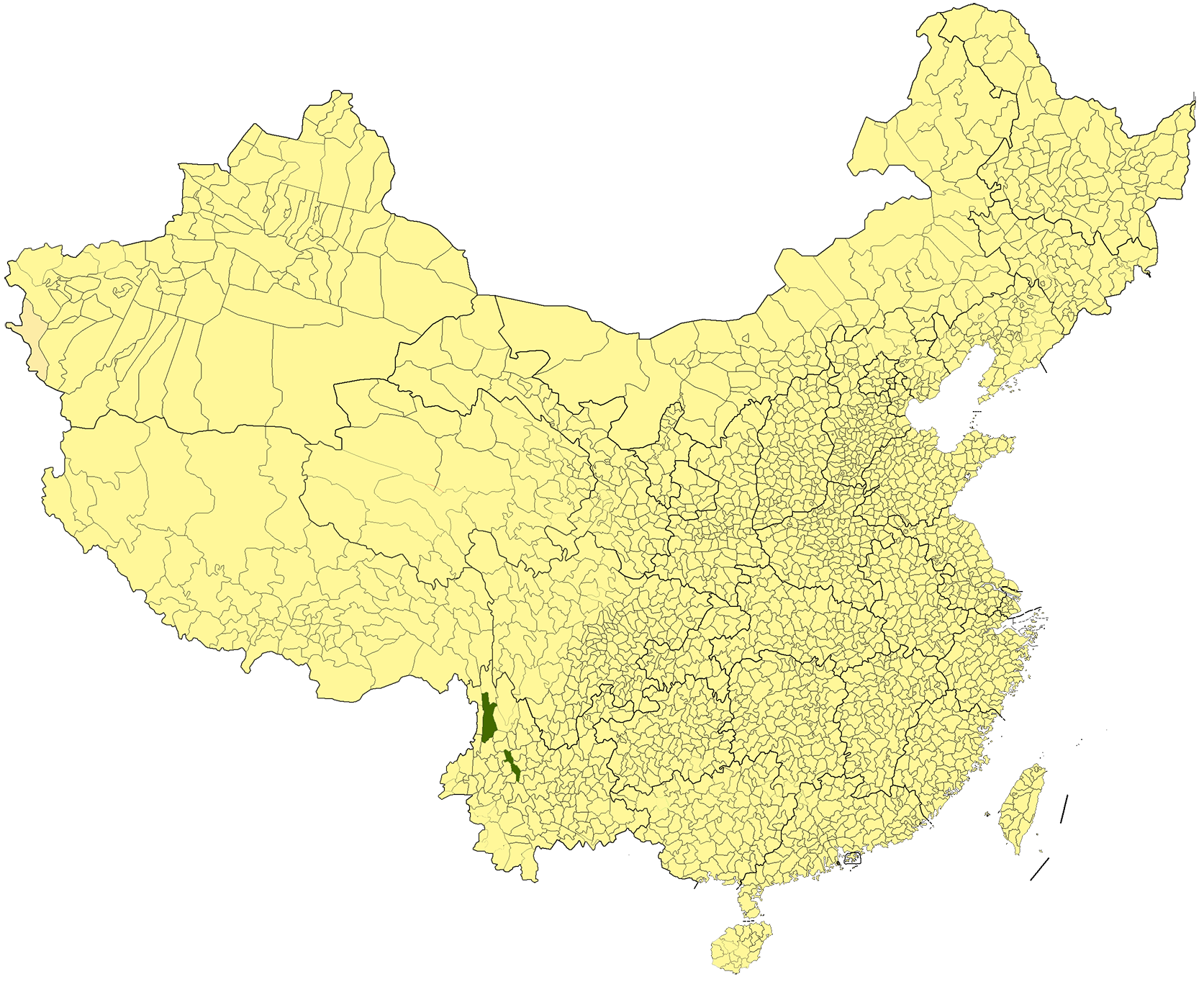 Bai Ethnic Map