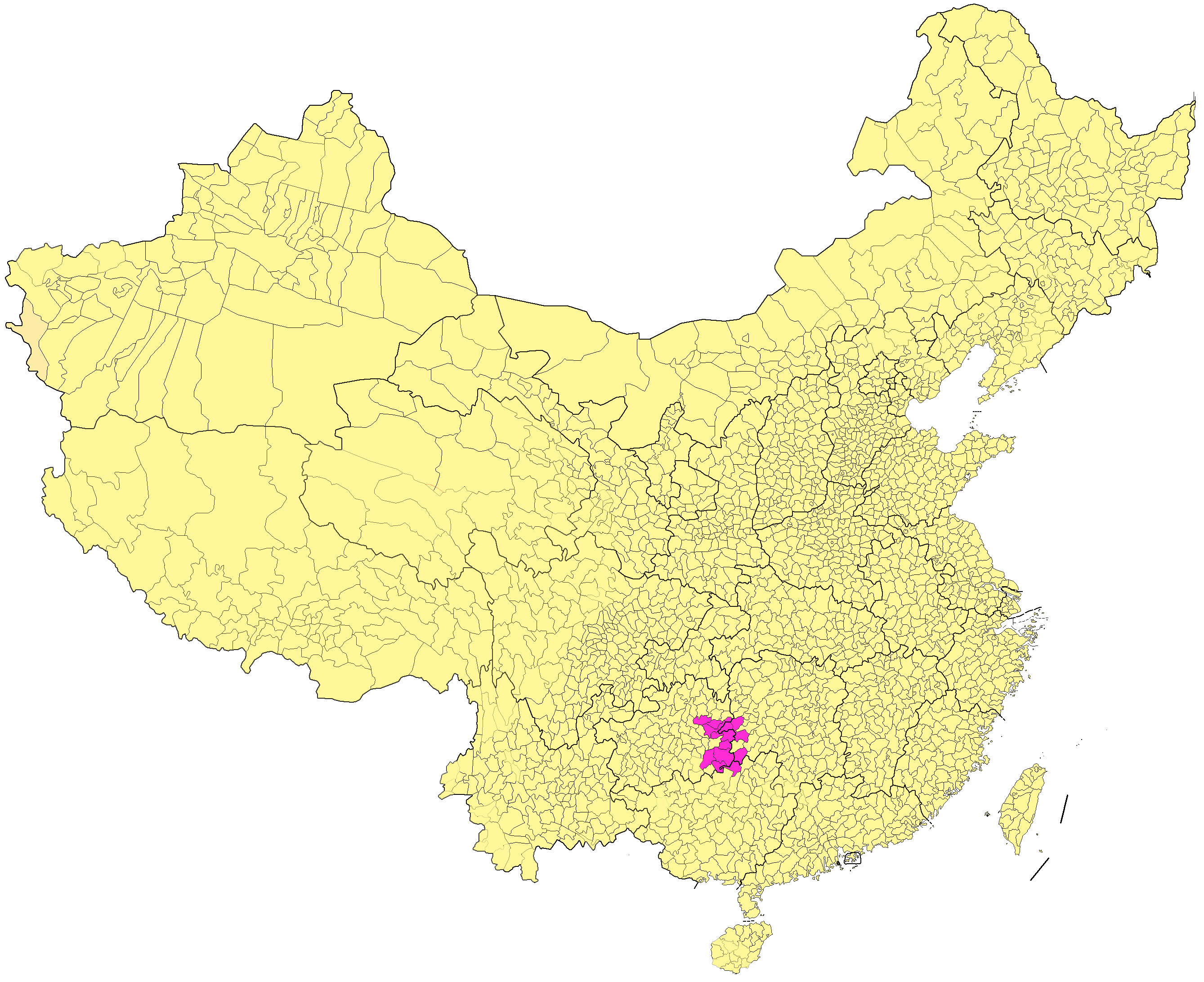 Dong Ethnic Minority Map